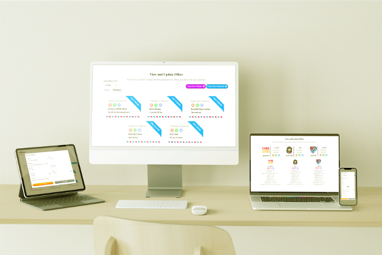 Promos on three screens